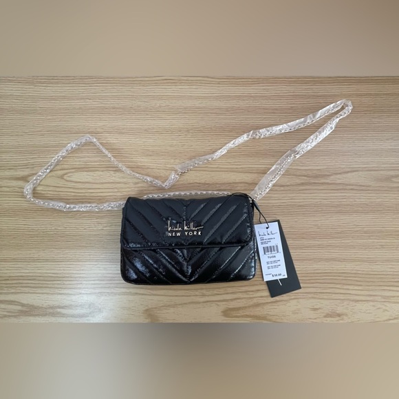 Nicole Miller Black Quilted Crossbody Bag NWT - Picture 1 of 6